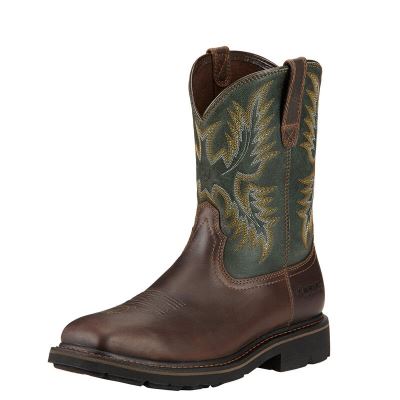 Ariat Sierra Steel Toe Koyu Kahverengi Iş Ayakkabıları Erkek (41743-744)